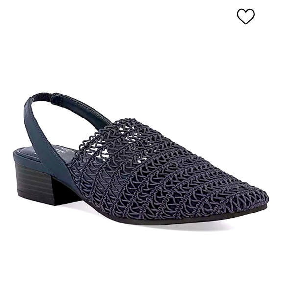Karen Scott Carolton Navy Slingback Shoes size 6 - Picture 1 of 10